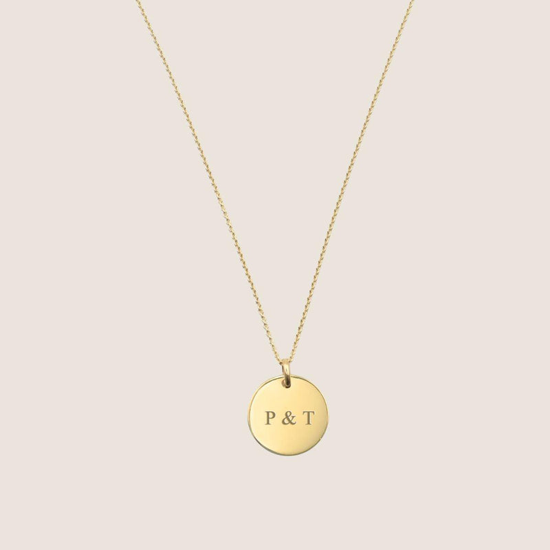 Personalised engraving pendant real gold | name