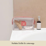 Cosmetic bag smooth leather | Misty Rose & Gold - Pre-Order
