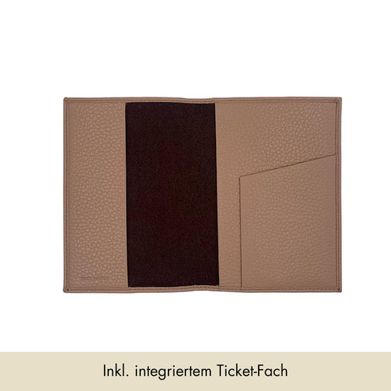 Passport Cover Grained Leather | Beige
