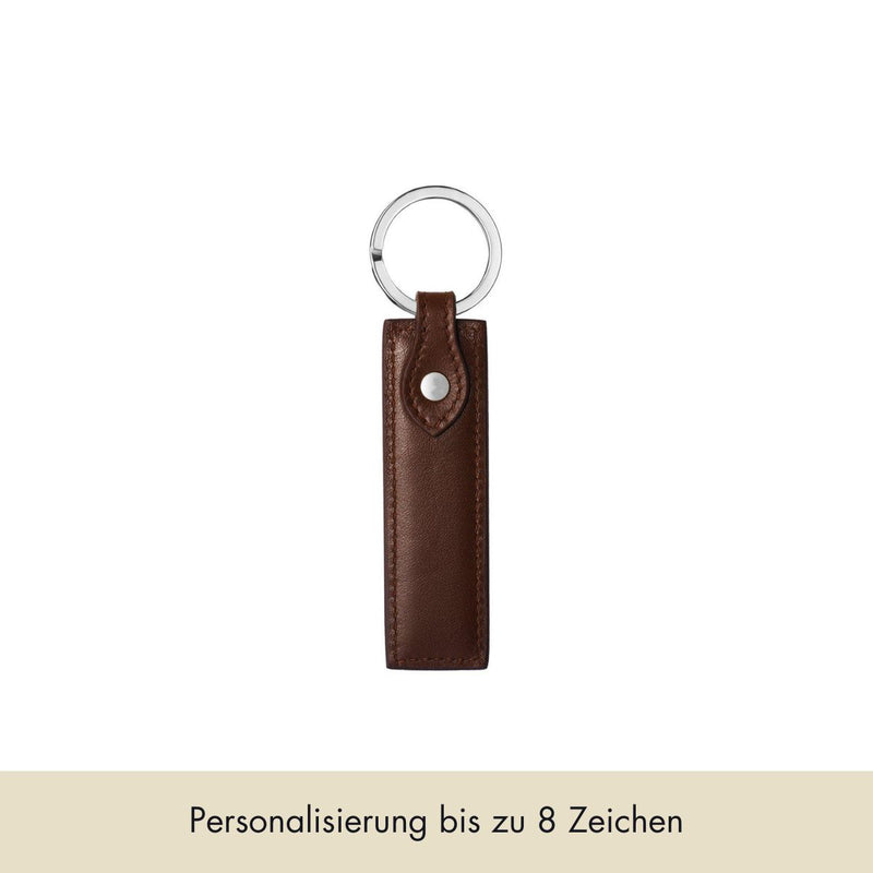 Schlüsselanhänger Classic | Braun & Silber - Schlüsselanhänger personalisiert mit Namen | MERSOR