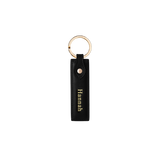 Schlüsselanhänger Classic Glattleder | Schwarz & Gold