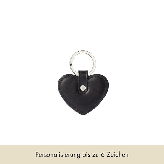 Keycharm Heart | Black & Silver