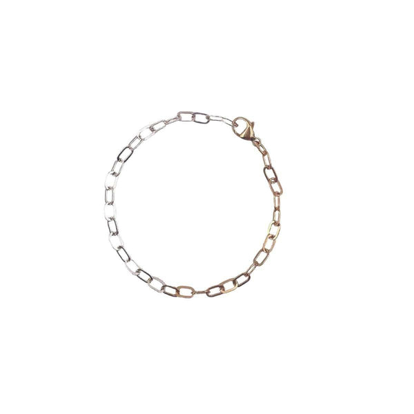 Stylisches Gliederarmband Silber Rosé Gold von Valerie Katharina Jewelry | MERSOR
