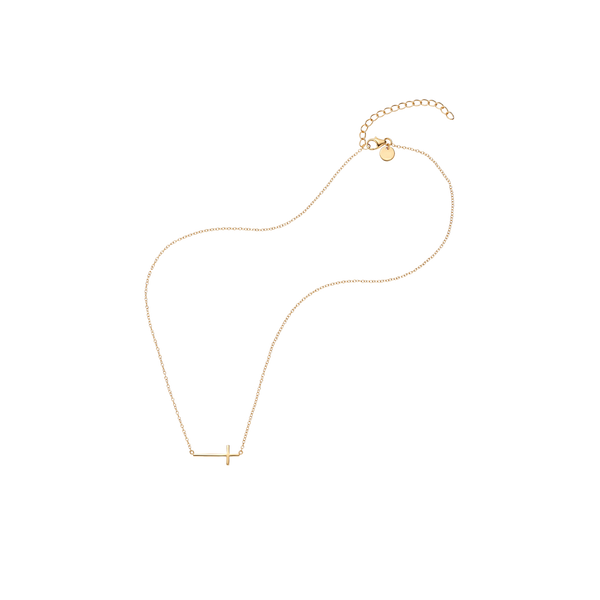 Halskette mit Kreuzanhänger Gold von NOELANI 